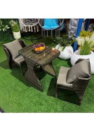 Terrace 3 piece Outdoor Rectangle Dining-Natural