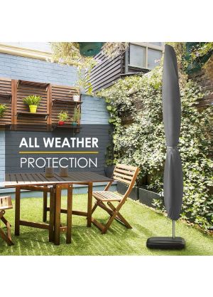 Heavy Duty Umbrella Cover For Cantilever Outdoor Garden Patio Shield - Black